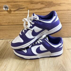 Nike Dunk Low GS Viotech Purple White Casual Sneakers Size 7 - Women’s 8.5